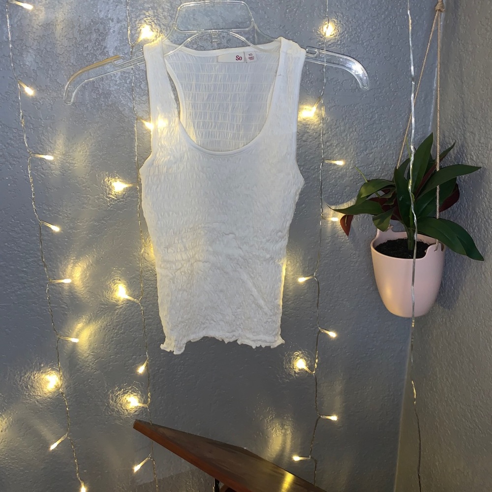 white tank top